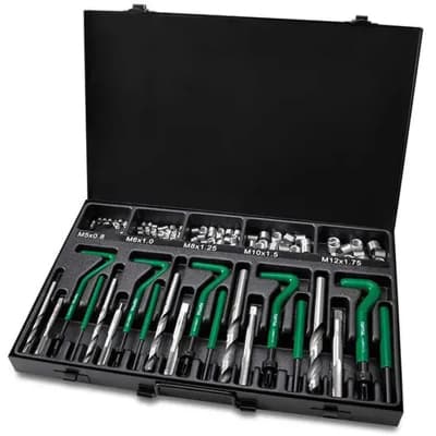 Набір інструментів Toptul для відновлення різьби 130 шт. (М5, М6, М8, М10, М (JGAD130A)