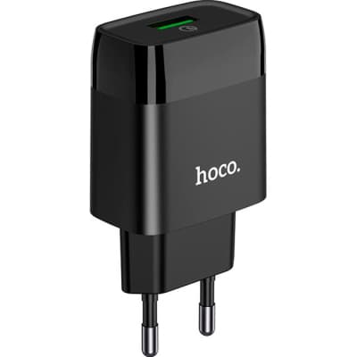 Зарядний пристрій HOCO C72Q Glorious USB QC3.0 18W Black (6931474732507)