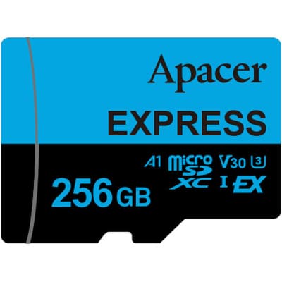 Карта пам'яті Apacer 256GB microSDXC class 10 UHS-I U3 V30 A1 Express (AP256GMCEXG3X17-RA)