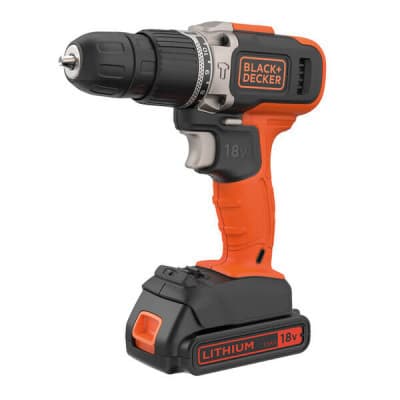 Шуруповерт Black&Decker 18 В, 1.5Ah, 45 Нм,0-360/0-1400 об/хв, 21000 уд/хв, 1.3 кг (BCD003C1)