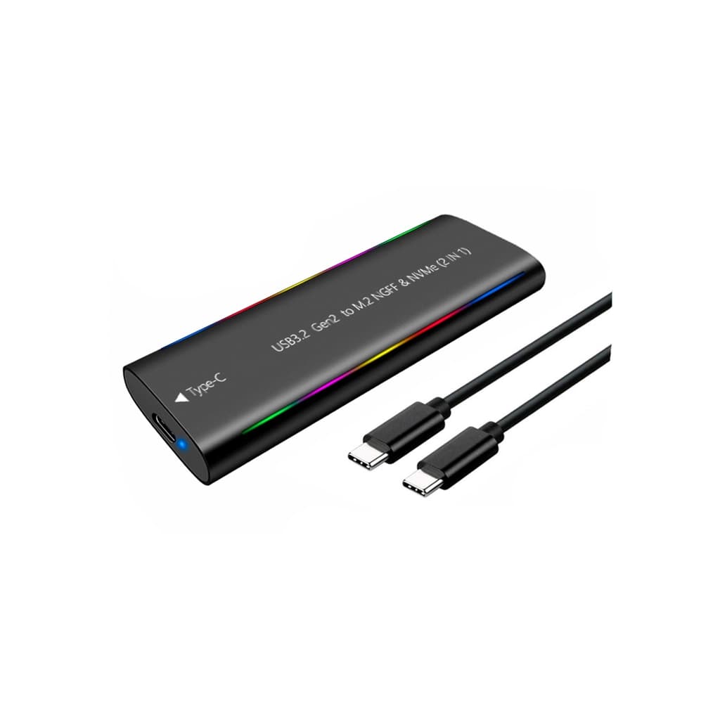 Кишеня зовнішня Dynamode M.2 SSD NVMe/SATA combo USB3.2 GEN2 Type-C aluminium black (DM-CAD-SSD10)