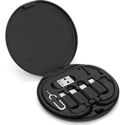 Дата кабель USB charging cable set Treasure box 0.2m 60w black Voltronic (Data Cable Set/60B)