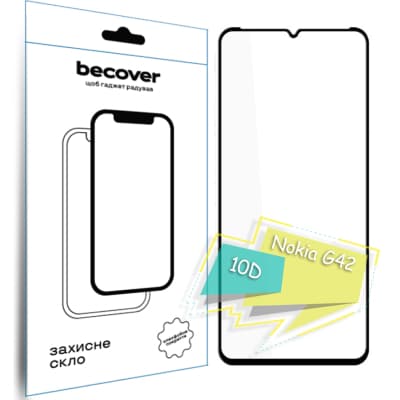 Скло захисне BeCover Nokia G42 10D Black (711555)