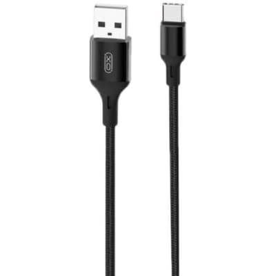 Дата кабель USB 2.0 AM to USB-C 1.0m braided black XO (XO-NB143C1-BK)