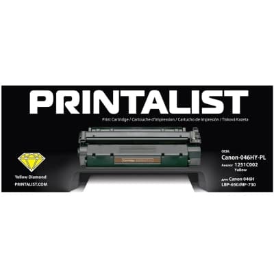 Картридж Printalist Canon 046H, LBP-650/MF-730 1251C002 5K Yellow (Canon-046HY-PL)