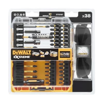 Набір біт DeWALT EXTREME FLEXTORQ,Phillips,Pozidriv,Torx,Slotted,Ph2,Pz3,38 шт, кейс (DT70740T)