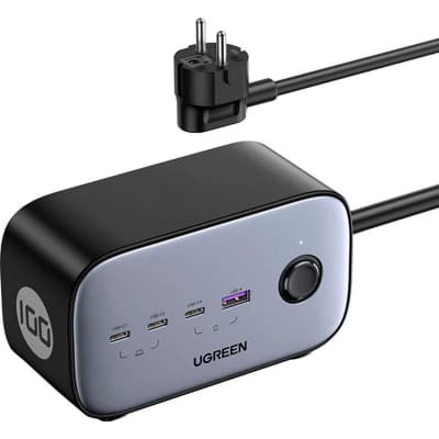 Зарядний пристрій Ugreen 4xUSB 100W Nexode Pro (3хUSB-C+USB-A+2хSchuko) CD270 (60167)