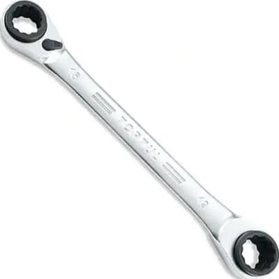 Ключ Toptul накидний з подвійною тріскачкою 72 зубця Pro-Series 12x15-14x13, 190мм (ABAD1215)