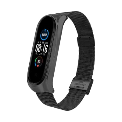 Ремінець до фітнес браслета BeCover Metal для Xiaomi Mi Smart Band 8 Black (709357)