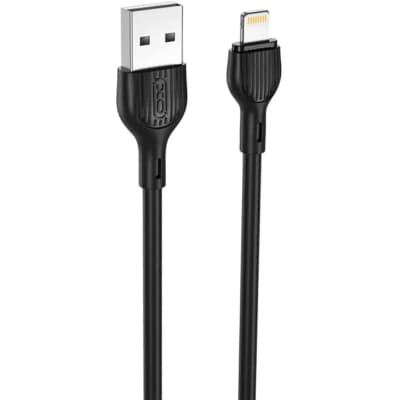 Дата кабель USB 2.0 AM to Lightning 1.0m 2.1A black XO (XO-NB200-L-1-BK)