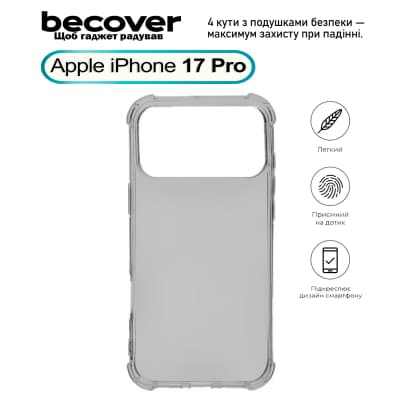 Чохол до мобільного телефона BeCover Anti-Shock Apple iPhone 17 Pro Grey (713798)