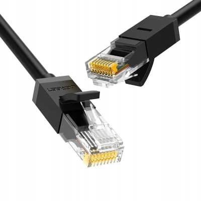 Патч-корд 0.5м, U/UTP Cat 6 CCA Lan Cable NW102 Black Ugreen (20158)