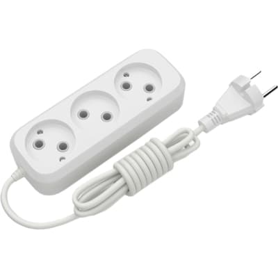 Мережевий подовжувач Electrum C-ES-1786 3.0m, 3 роз, white (C-ES-1786)