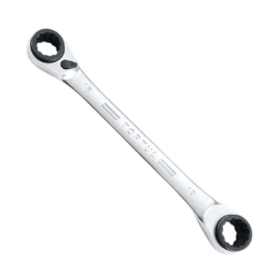 Ключ Toptul накидний з подвійною тріскачкою 72 зубця Pro-Series 16x19-17x18, 230мм (ABAD1619)