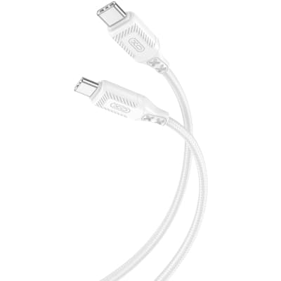 Дата кабель USB-C to USB-C 1.0m 60W braided XO (NBQ236B_White)
