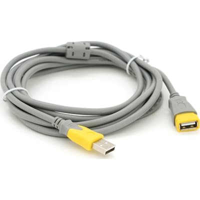 Дата кабель USB 2.0 AM/AF 3.0m ferrite grey yellow V-LINK (YT-AM/AF-3.0GY)