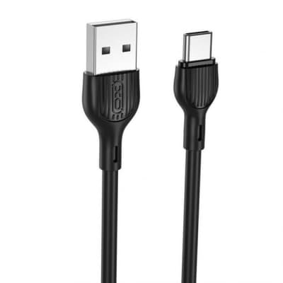 Дата кабель USB 2.0 AM to USB-C 1.0m 2.1A black XO (XO-NB200-TC-1-BK)