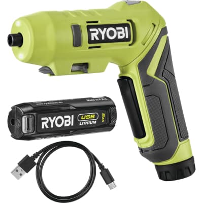 Викрутка акумуляторна Ryobi RSDP4-120G 4В, USB, Lithium, 1х2Ah, 5Нм, 200об/хв, поворотна ручка (5133005958)