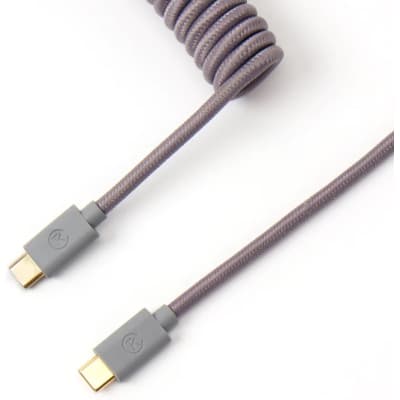 Дата кабель USB 2.0 AM to USB-C 1.36m Coiled grey Keychron (CABG_KEYCHRON)