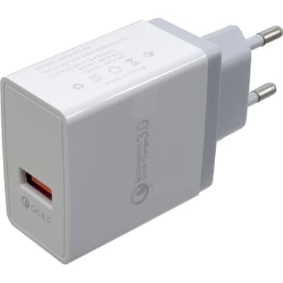 Зарядний пристрій Patron USB QC3.0 2.4A white (PN-QC3-220V-W)
