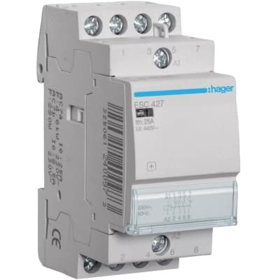 Автоматичний вимикач Hager 25 A 230V 2NO+2NC 2P (B) (ESC427)