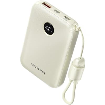 Батарея універсальна VENTION 10000mAh 22,5W Fast Charging, USB-A, 2xUSB-C Beige (FKAN0-C)