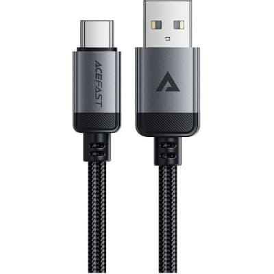 Дата кабель USB 2.0 AM to USB-C 1.2m 3.0A 18W aluminum alloy Black Acefast (6974316283782)