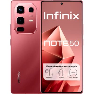 Мобільний телефон Infinix Note 50 8/256Gb Burgundy Red (4894947066405)