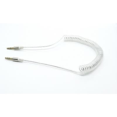 Кабель мультимедійний 3.5mm M to 3.5mm M 1.0m white Dengos (AUDIO-PLS-PRUZH-WHITE)
