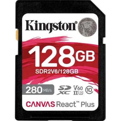 Карта пам'яті Kingston 128GB SDXC class 10 UHS-II U3 Canvas React Plus (SDR2V6/128GB)