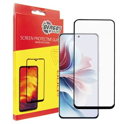 Скло захисне Dengos Full Glue OPPO Reno 11F (black) (TGFG-359)