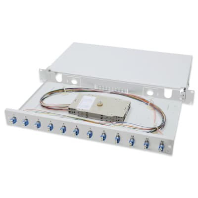 Патч-панель 1U 19", 12xLC duplex, incl, Splice Cass, OS2 Color Pigtails, Adapter Digitus (DN-96331/9)