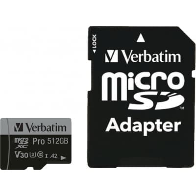 Карта пам'яті Verbatim 512GB microSDXC class 10 UHS-III PRO (47046)
