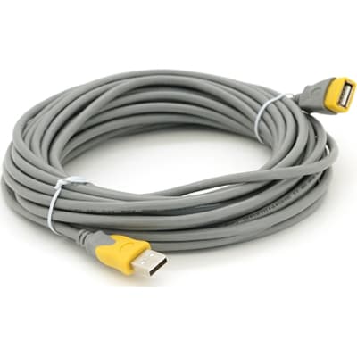 Дата кабель USB 2.0 AM/AF 10.0m UF-104 grey yellow VEGGIEG (YT-AM/AF-UF-104)