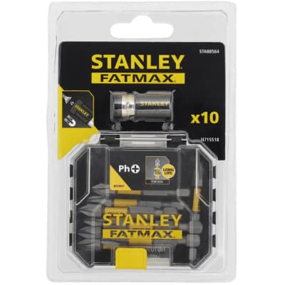 Набір біт Stanley FatMax, Phillips, Ph1, Ph2, Ph3, L 50 мм, 10 шт, кейс (STA88564)