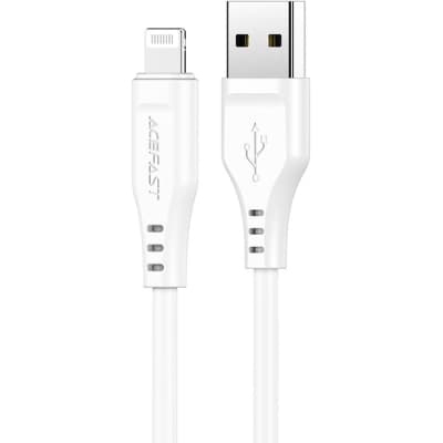 Дата кабель USB 2.0 AM to Lightning 1.2m 2.4A TPE C3-02 White Acefast (6974316280835)