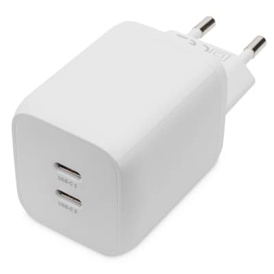 Зарядний пристрій Digitus 2xUSB-C PD65W GaN (DA-10063)