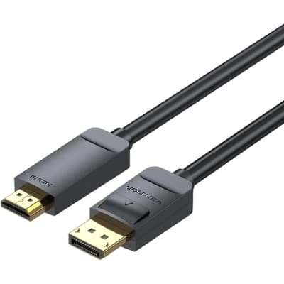 Кабель мультимедійний DisplayPort M to HDMI M 2.0m 4K black VENTION (HAGBH)