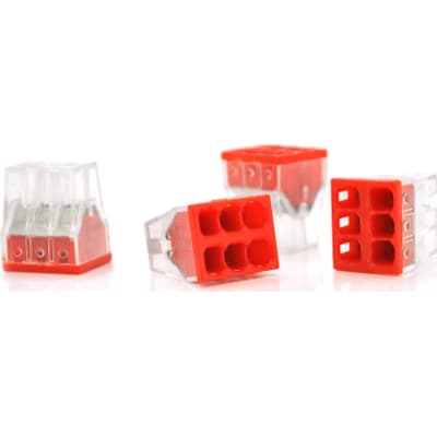 З'єднувач кабелю 6-pin самозажимна аналог WAGO К773-206, 15штпак Voltronic (К206/15)