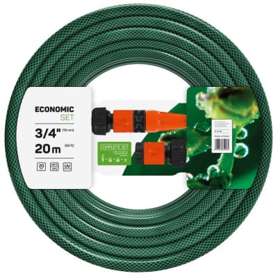 Шланг для поливу Cellfast Шланг для поливу Cellfast набір ECONOMIC,3/4",20м,3 шари,зрошувач, комплект для підключення (10- (10-102)