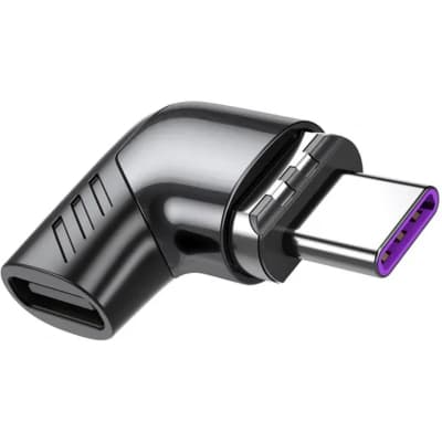 Перехідник USB-C magnetic 100W 5Gbps 90° corner Essager (EZJT-QZG01)