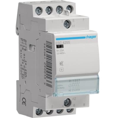 Автоматичний вимикач Hager 25 A 230V 4NO 2P (B) (ESC425S)
