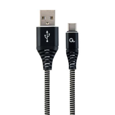 Дата кабель USB 2.0 AM to USB-C 1.0m Cablexpert (CC-USB2B-AMCM-1M-BW)