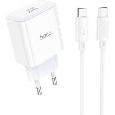 Зарядний пристрій HOCO C76A Pro Majestic USB-C PD30W + cable USB-C to USB-C White (6942007616324)