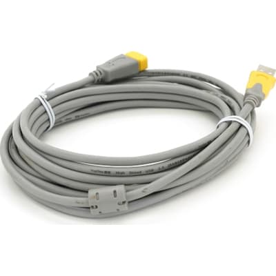 Дата кабель USB 2.0 AM/AF 5.0m ferrite grey yellow VEGGIEG (YT-AM/AF-5.0GY)