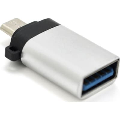 Перехідник USB 3.0 AF to Micro 5P M OTG silver VEGGIEG (TC-113)