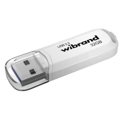USB флеш накопичувач Wibrand 32GB Marten White USB 3.2 Gen 1 (USB 3.0) (WI3.2/MA32P10W)