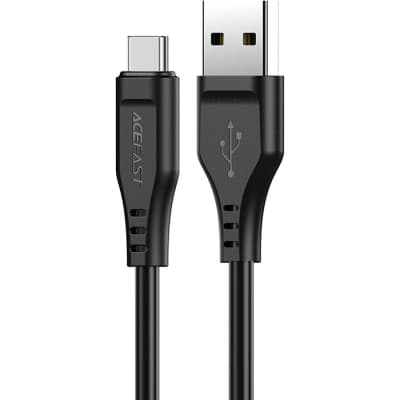Дата кабель USB 2.0 AM to USB-C 1.2m 3.0A TPE Black Acefast (6974316280866)