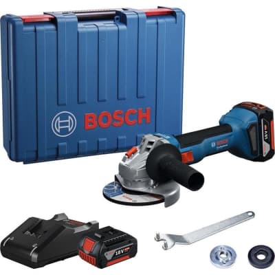 Шліфувальна машина Bosch GWS 18V-8 125мм, 18В, 2x4Ah, 0-11000об/хв, 1.7кг, кейс (0.601.9N9.020)
