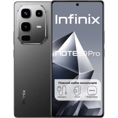 Мобільний телефон Infinix Note 50 Pro 12/256Gb Shadow Black (4894947068355)